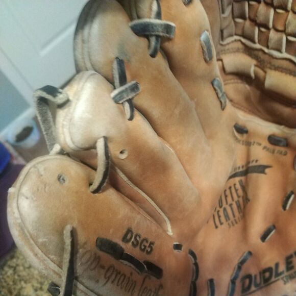 Rare Dudley Baseball Softball Spalding DSG5 12.5" Leather Left Hand Throw Glove - Picture 5 of 12